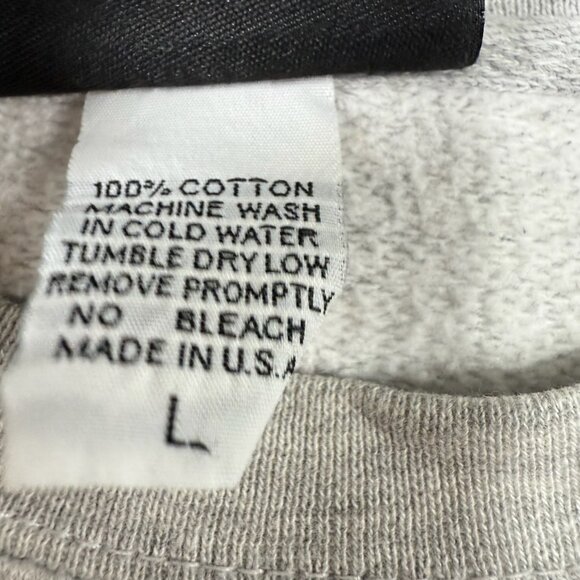 Pink Dolphin Gray Crewneck Sweatshirt Large Pink Logo Dolphins Graphic USA-Made - Picture 6 of 7